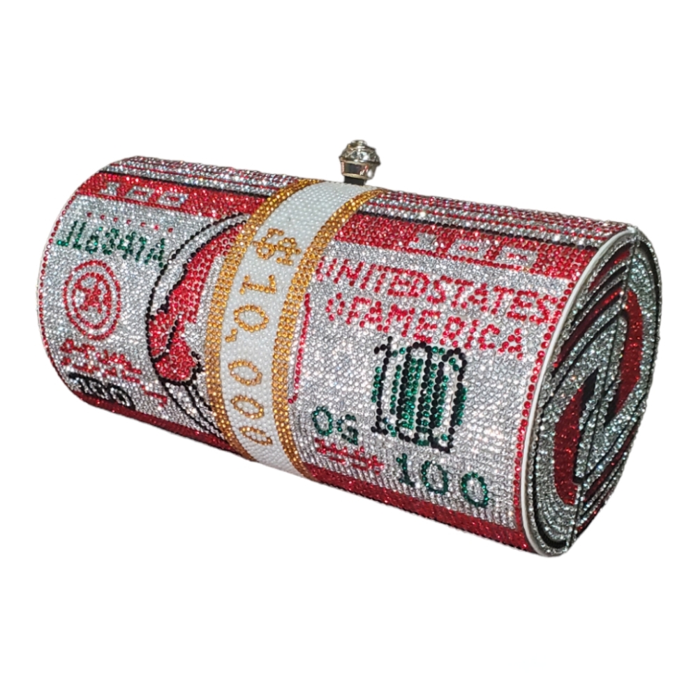Rhinestone Money Clutch